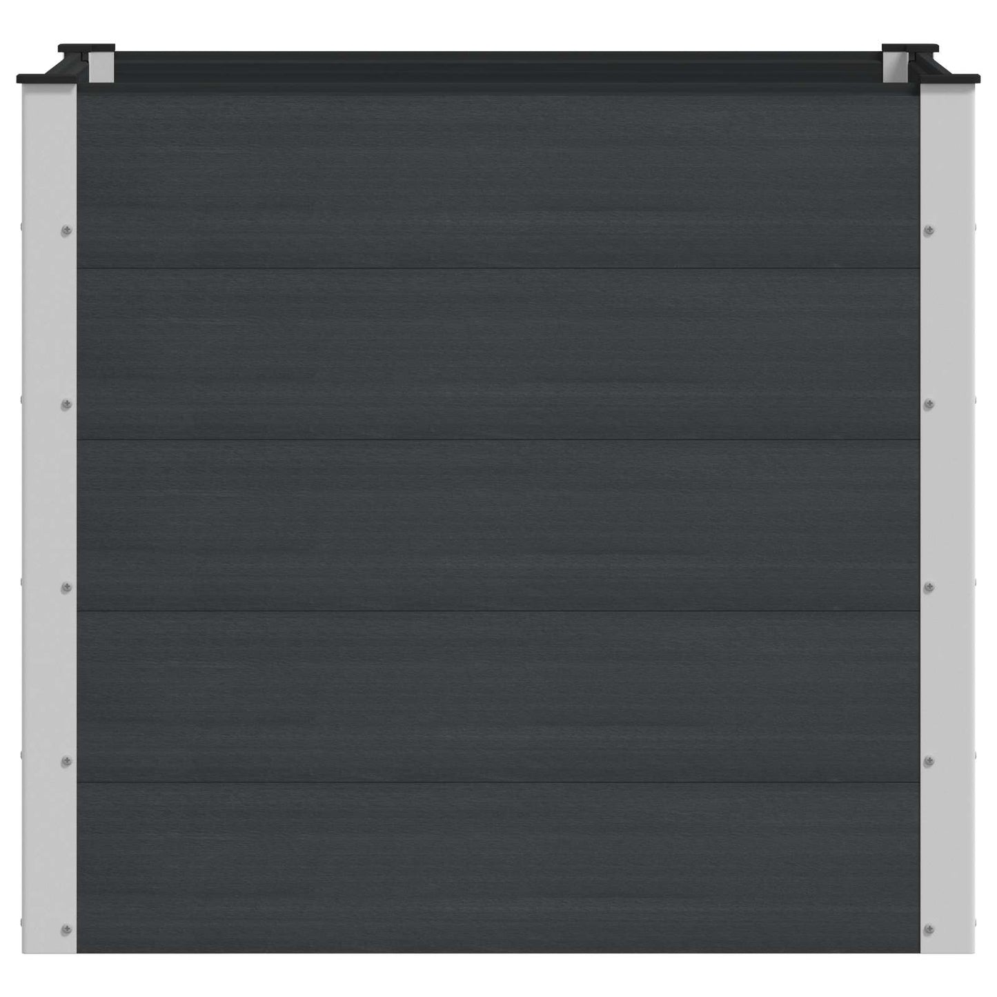 Garden Raised Bed Black 100 x 100 x 91 cm WPC and Aluminium