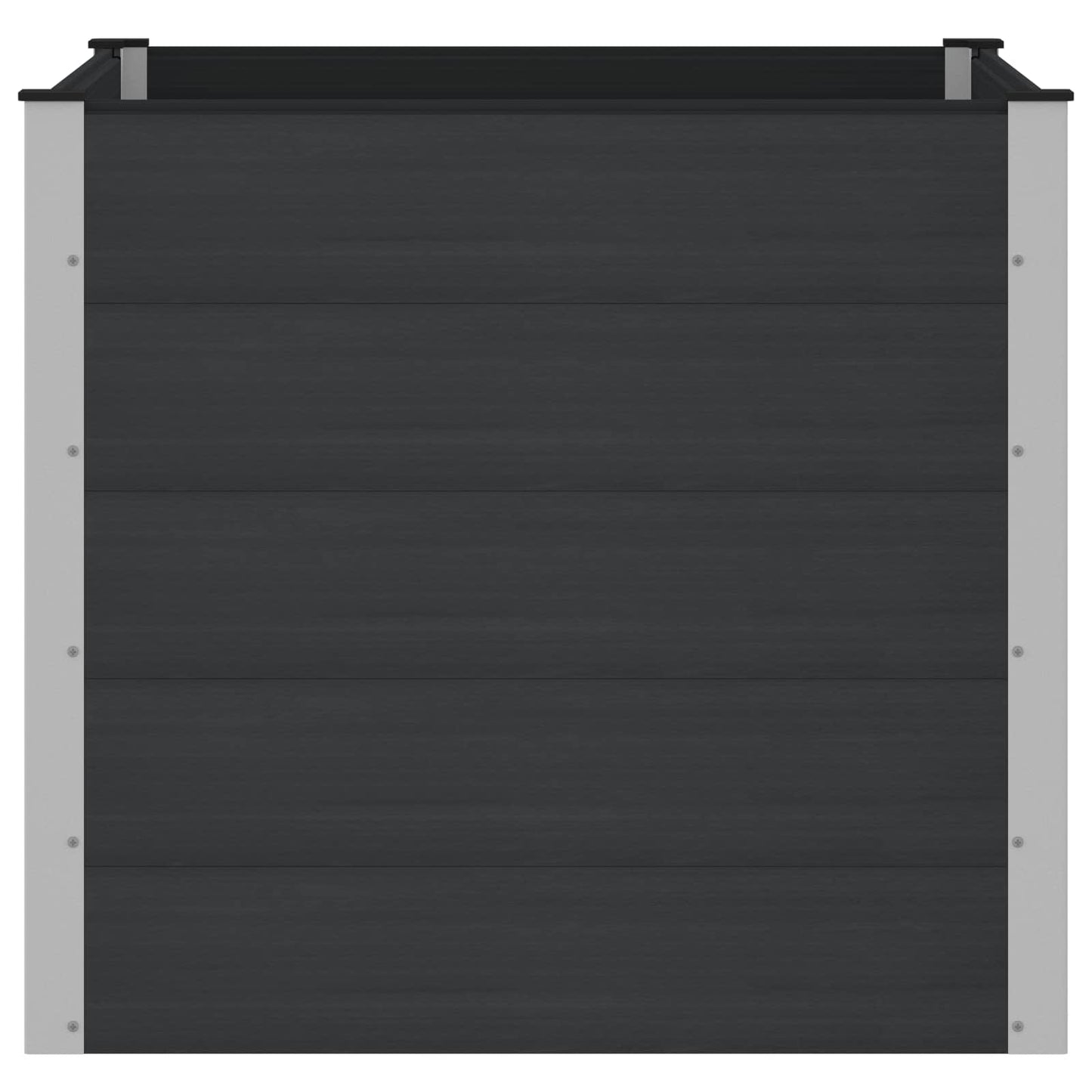 Garden Raised Bed Black 100 x 100 x 91 cm
