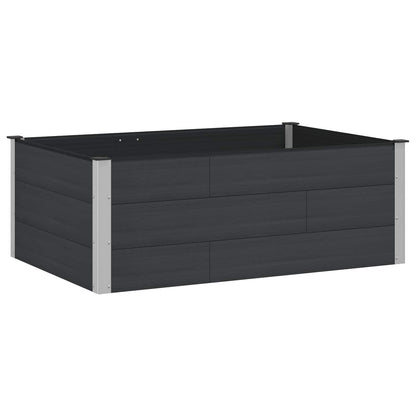 Garden Raised Bed Black 150 x 100 x 54 cm