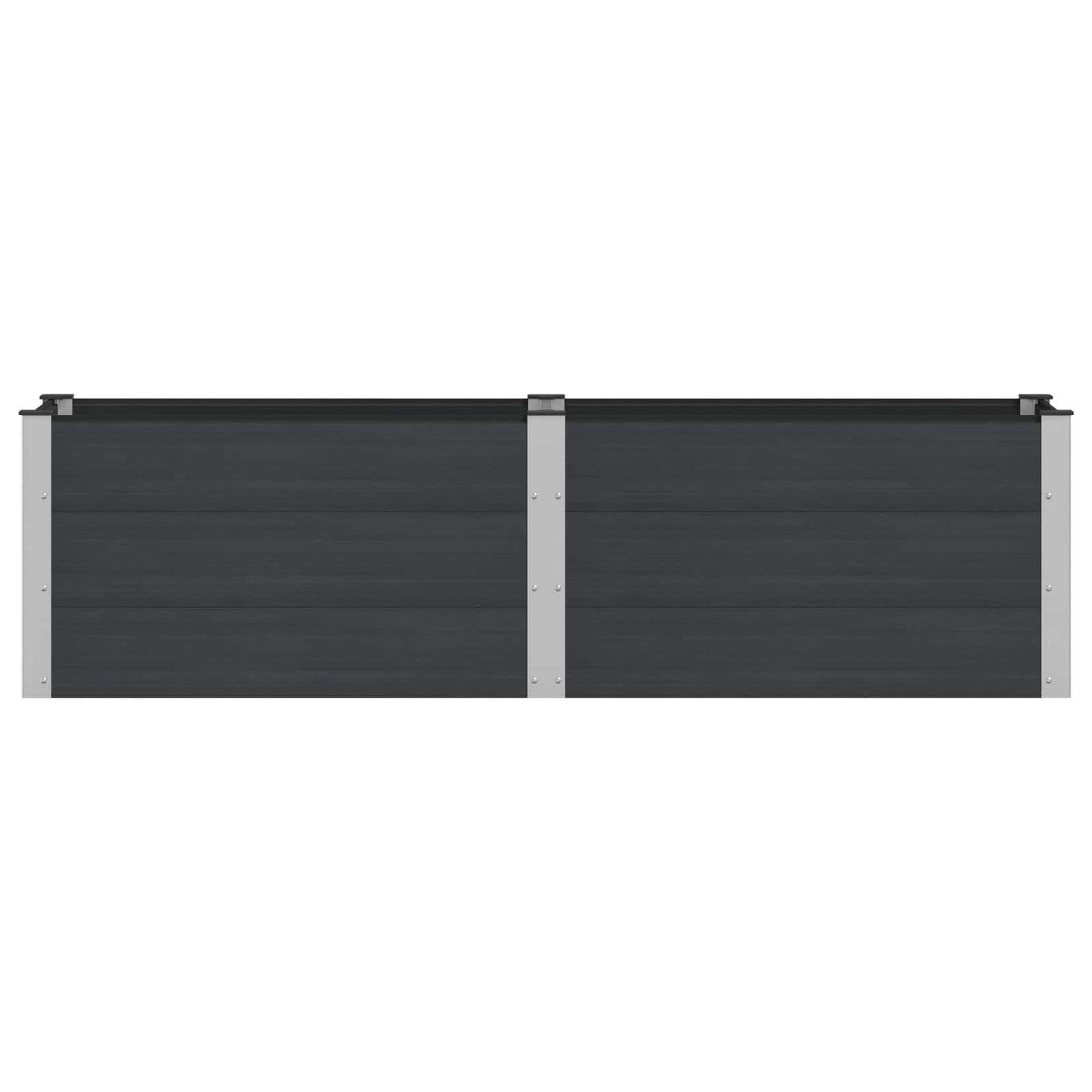 Garden Raised Bed Black 200 x 50 x 54 cm WPC and Aluminium