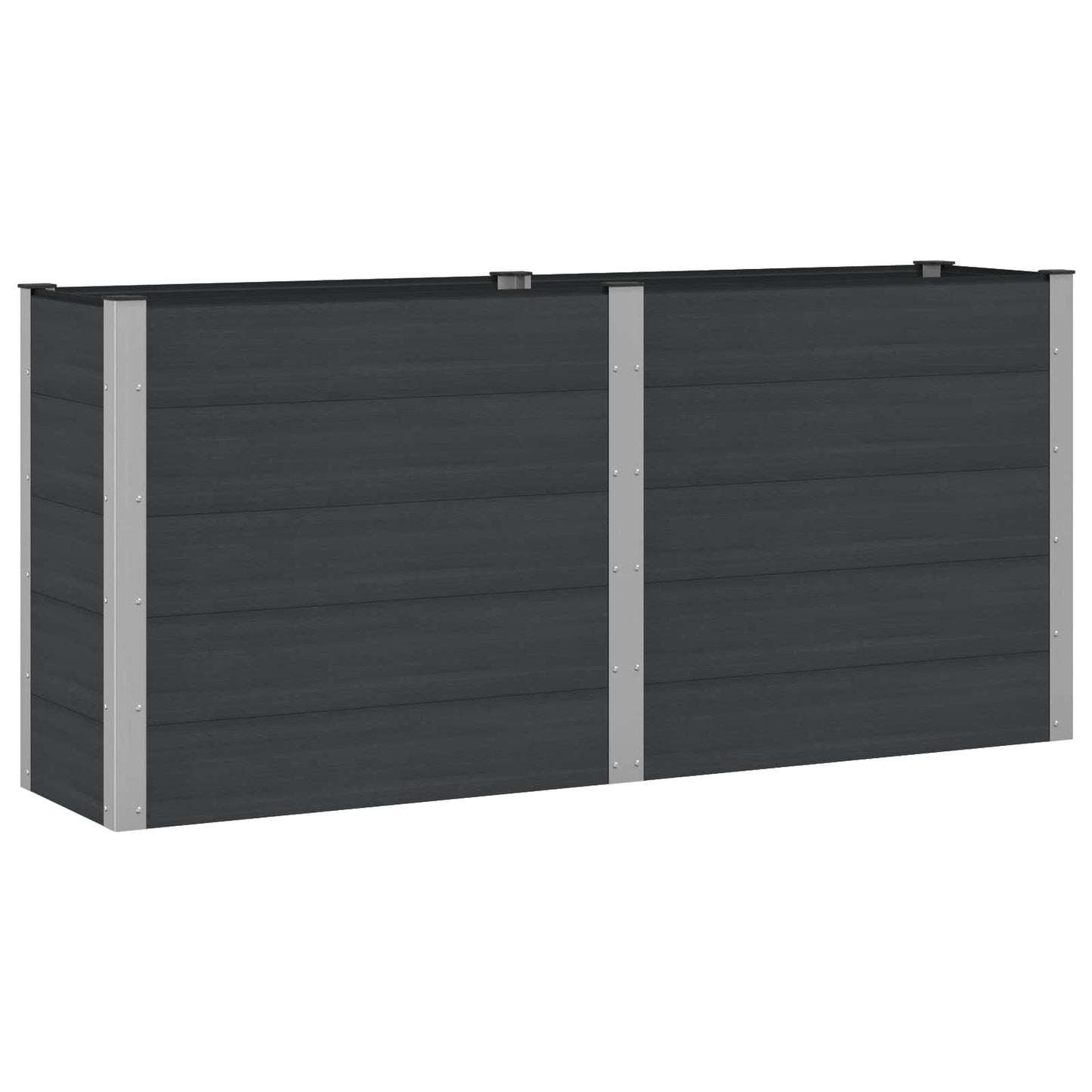 Garden Raised Bed Black 200 x 50 x 91 cm