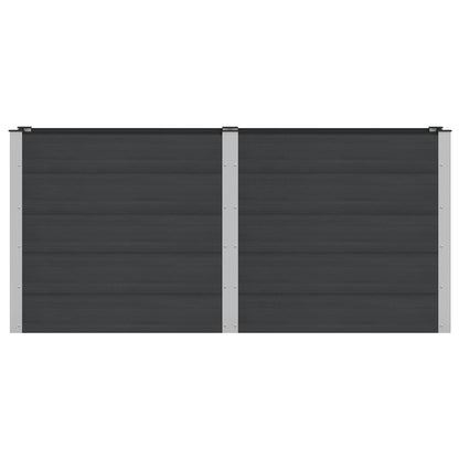 Garden Raised Bed Black 200 x 50 x 91 cm