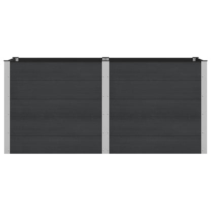 Garden Raised Bed Black 200 x 100 x 91 cm