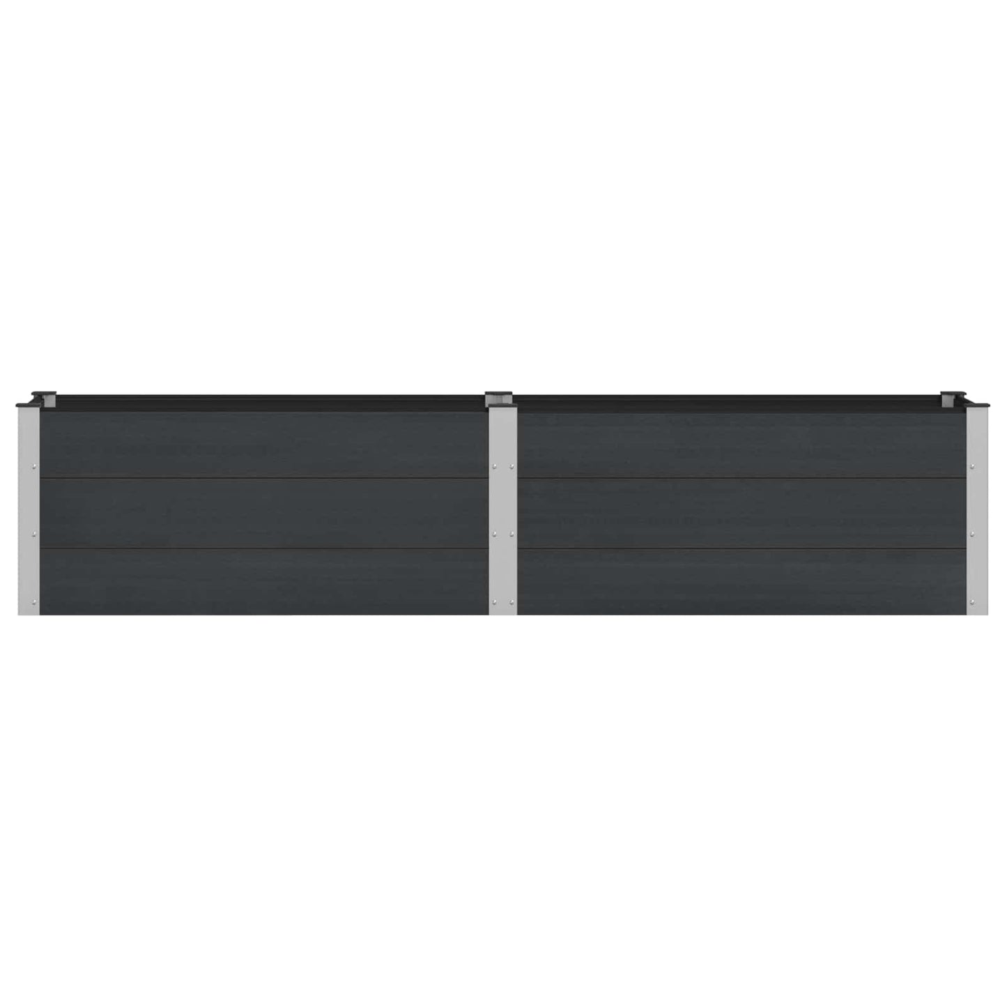 Garden Raised Bed Black 250 x 50 x 54 cm WPC and Aluminium