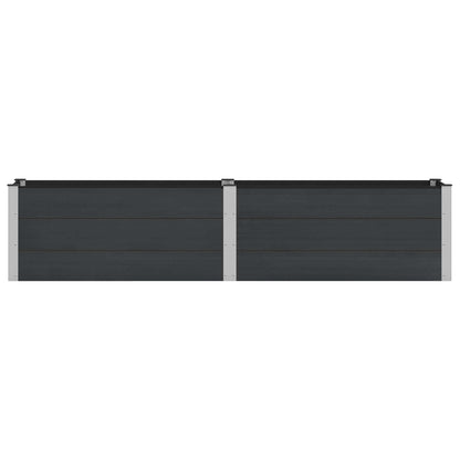 Garden Raised Bed Black 250 x 50 x 54 cm WPC and Aluminium