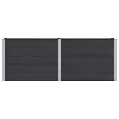 Garden Raised Bed Black 250 x 50 x 91 cm