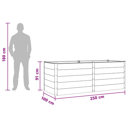 Garden Raised Bed Black 250 x 100 x 91 cm