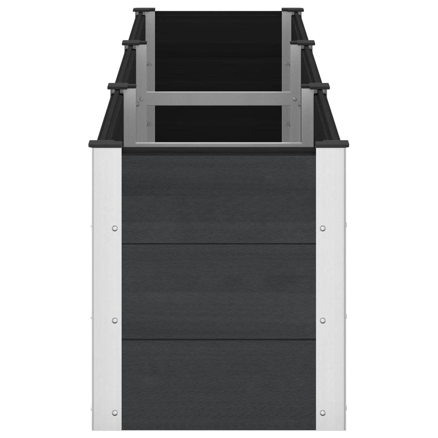 Garden Raised Bed Black 300 x 50 x 54 cm WPC and Aluminium