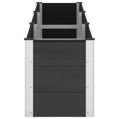 Garden Raised Bed Black 300 x 50 x 54 cm WPC and Aluminium