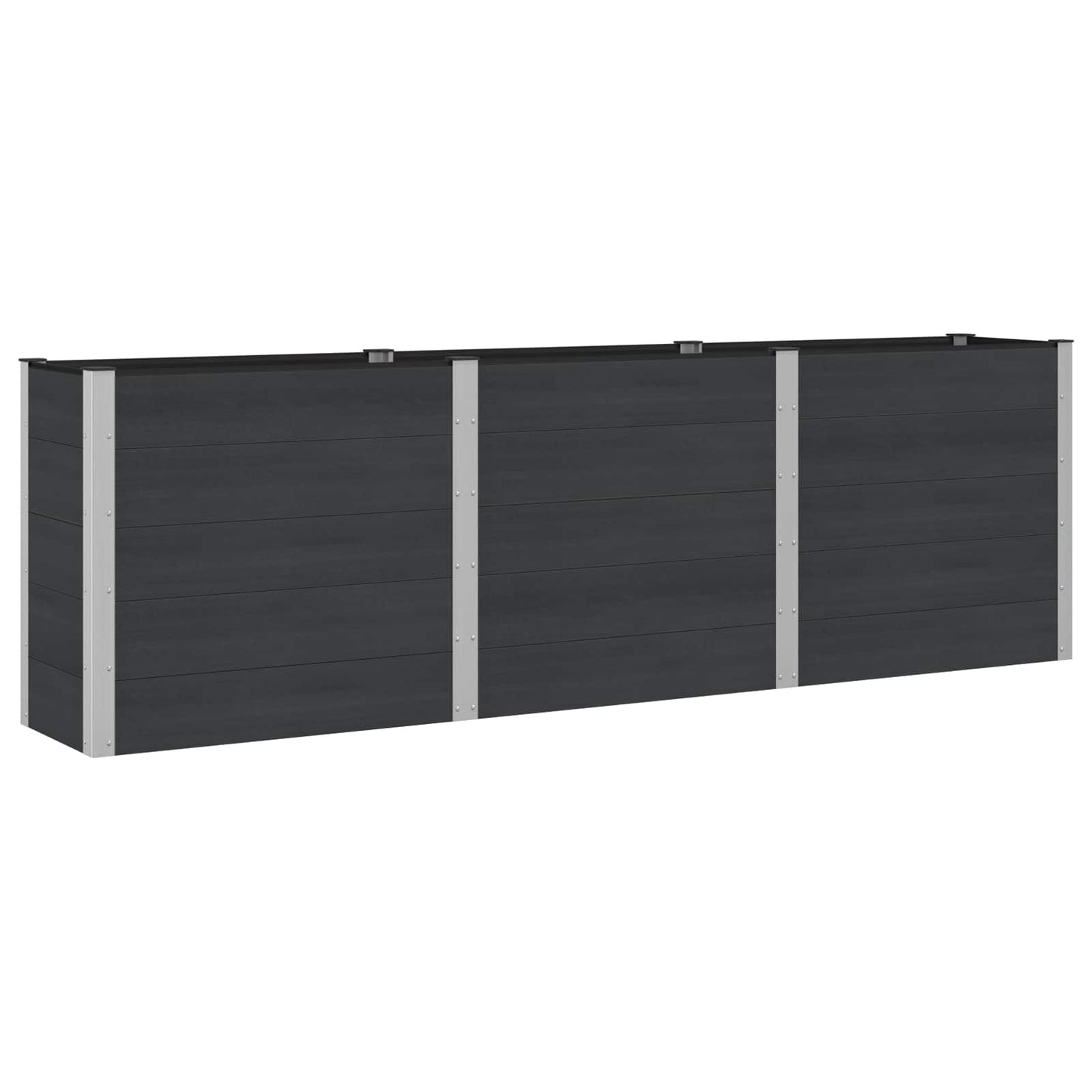 Garden Raised Bed Black 300 x 50 x 91 cm