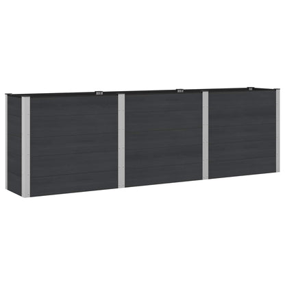 Garden Raised Bed Black 300 x 50 x 91 cm