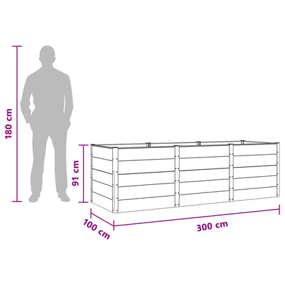 Garden Raised Bed Black 300 x 100 x 91 cm