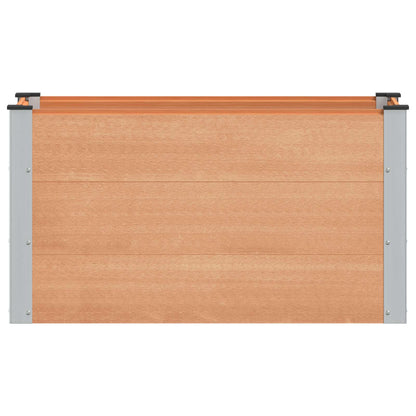 Garden Raised Bed Brown 100 x 50 x 54 cm WPC and Aluminium