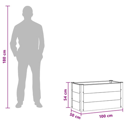 Garden Raised Bed Brown 100 x 50 x 54 cm