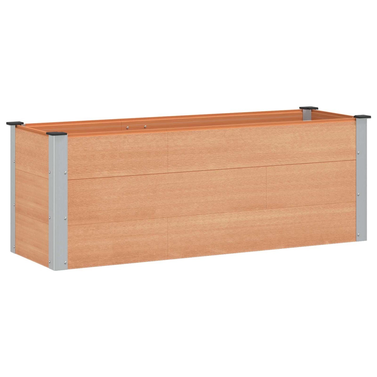 Garden Raised Bed Brown 150 x 50 x 54 cm WPC and Aluminium