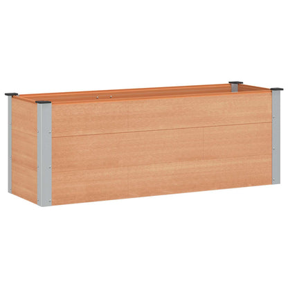 Garden Raised Bed Brown 150 x 50 x 54 cm WPC and Aluminium