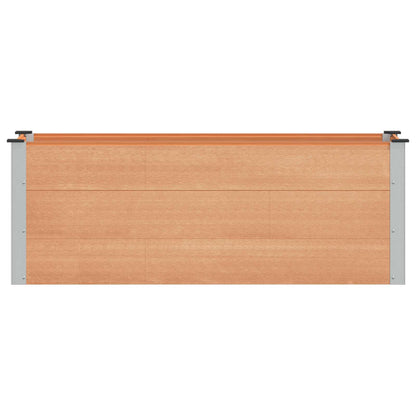 Garden Raised Bed Brown 150 x 50 x 54 cm WPC and Aluminium