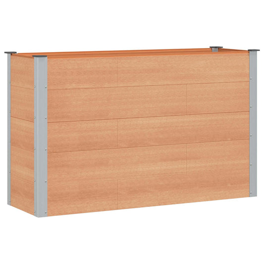 Garden Raised Bed Brown 150 x 50 x 91 cm WPC and Aluminium