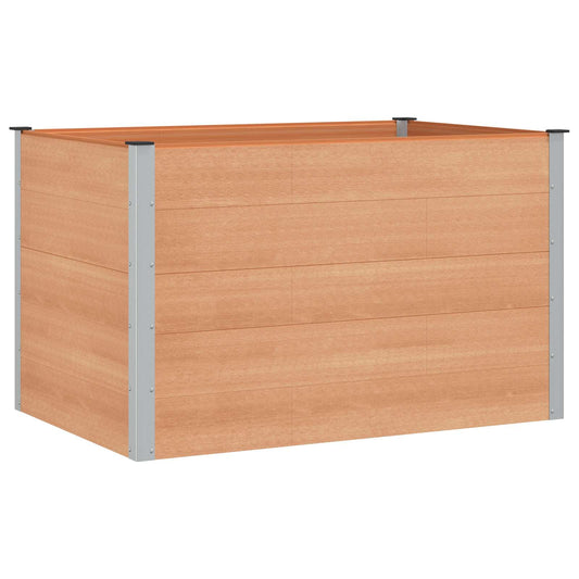 Garden Raised Bed Brown 150 x 100 x 91 cm WPC and Aluminium