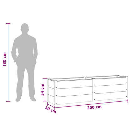 Garden Raised Bed Brown 200 x 50 x 54 cm