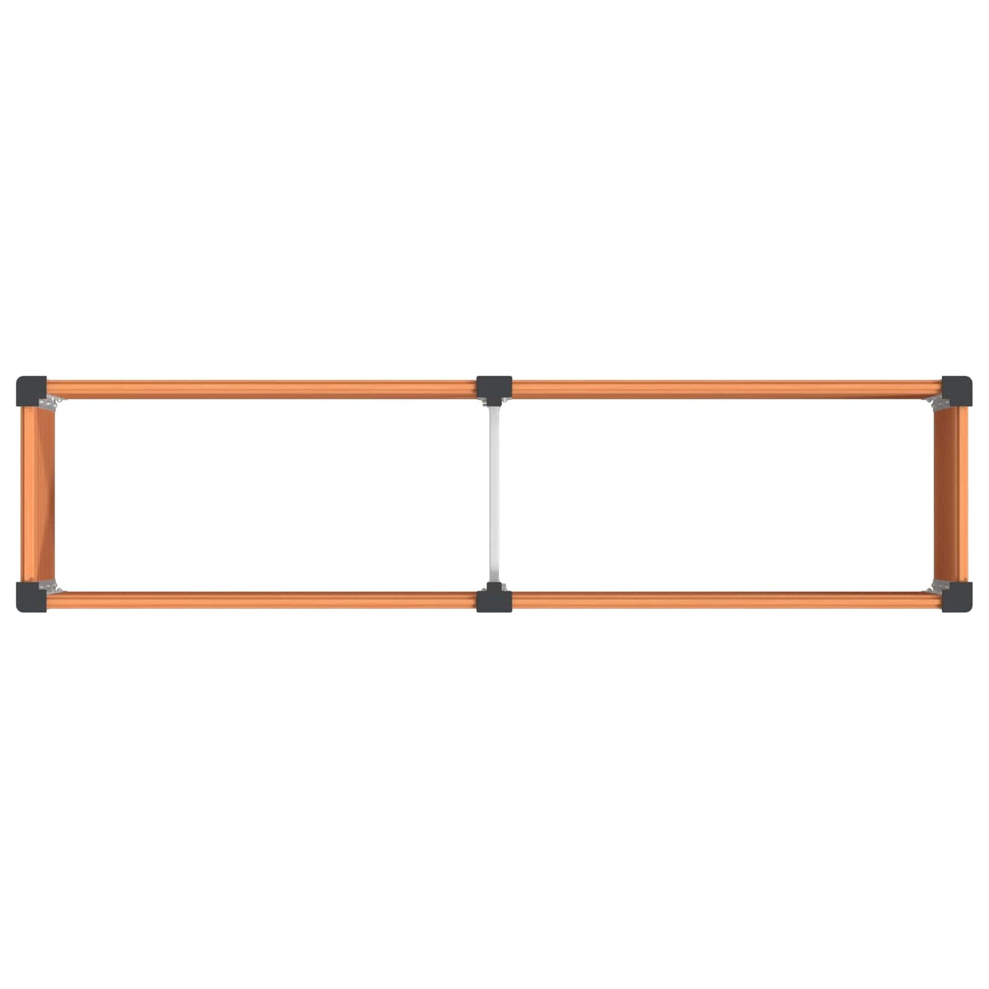 Garden Raised Bed Brown 200 x 50 x 91 cm WPC and Aluminium