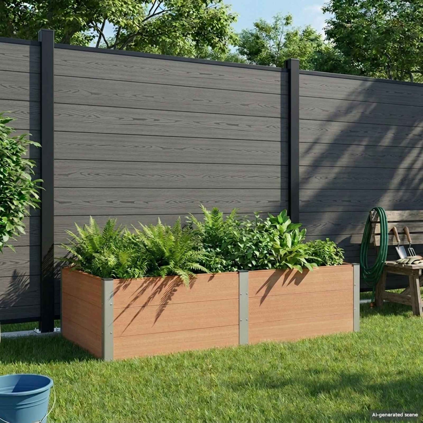 Garden Raised Bed Brown 200 x 100 x 54 cm