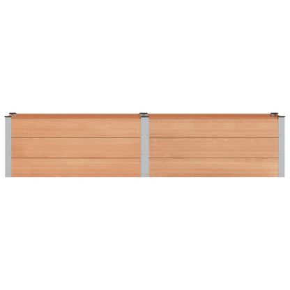 Garden Raised Bed Brown 250 x 50 x 54 cm WPC and Aluminium