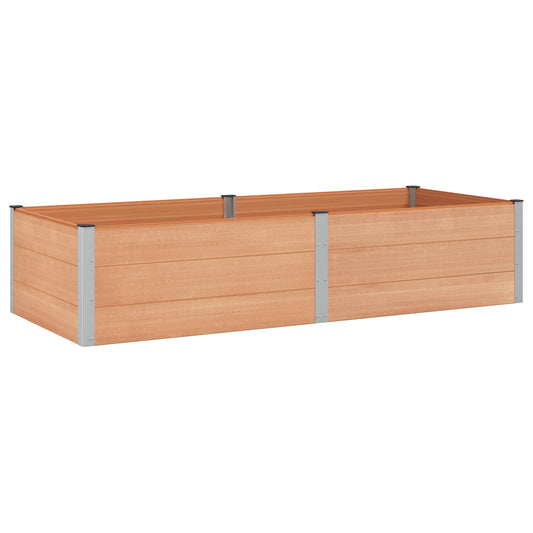 Garden Raised Bed Brown 250 x 100 x 54 cm WPC and Aluminium
