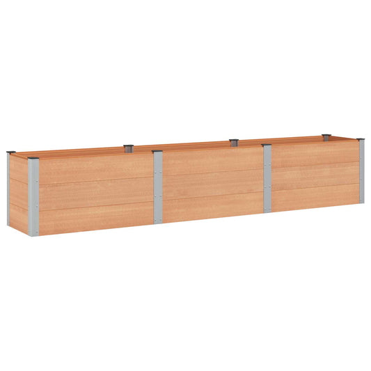 Garden Raised Bed Brown 300 x 50 x 54 cm WPC and Aluminium