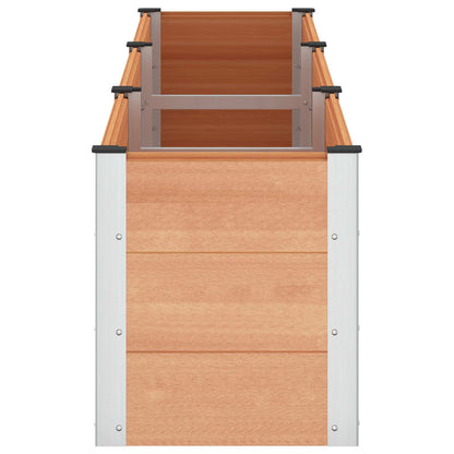 Garden Raised Bed Brown 300 x 50 x 54 cm WPC and Aluminium