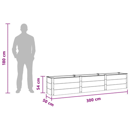 Garden Raised Bed Brown 300 x 50 x 54 cm