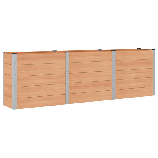 Garden Raised Bed Brown 300 x 50 x 91 cm WPC and Aluminium