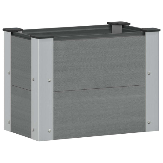 Garden Raised Bed Grey 50 x 30 x 36 cm WPC and Aluminium