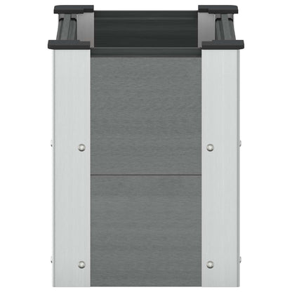 Garden Raised Bed Grey 50 x 30 x 36 cm