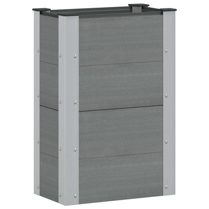 Garden Raised Bed Grey 50 x 30 x 72 cm