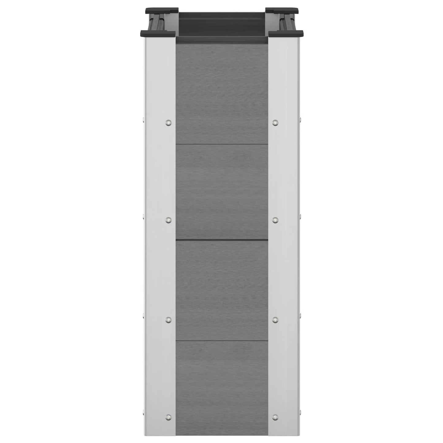 Garden Raised Bed Grey 50 x 30 x 72 cm WPC and Aluminium