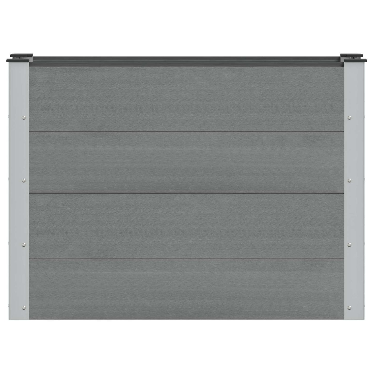 Garden Raised Bed Grey 100 x 30 x 72 cm WPC and Aluminium