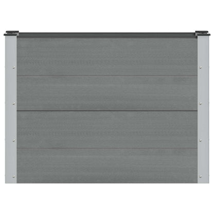Garden Raised Bed Grey 100 x 30 x 72 cm WPC and Aluminium