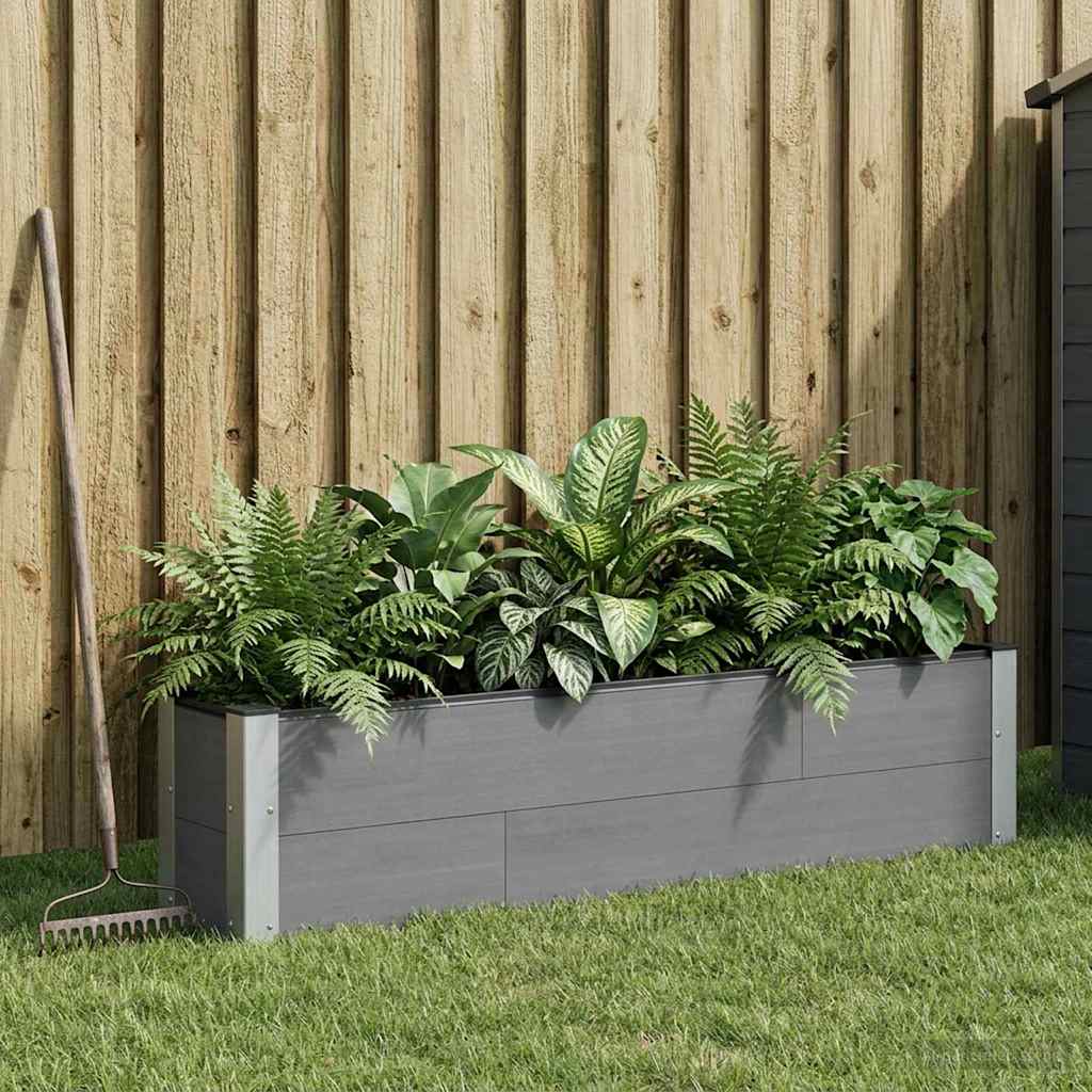 Garden Raised Bed Grey 150 x 30 x 36 cm