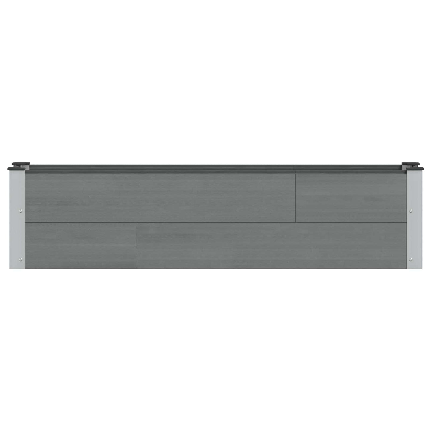 Garden Raised Bed Grey 150 x 30 x 36 cm WPC and Aluminium