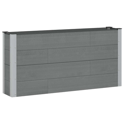 Garden Raised Bed Grey 150 x 30 x 72 cm