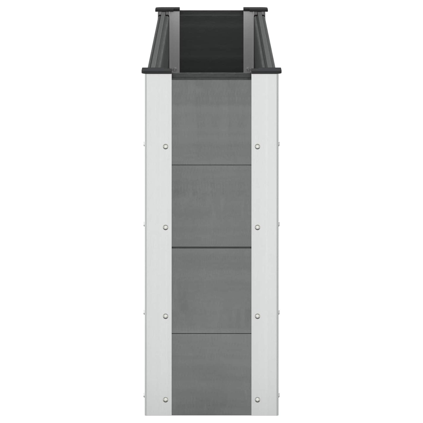 Garden Raised Bed Grey 150 x 30 x 72 cm WPC and Aluminium