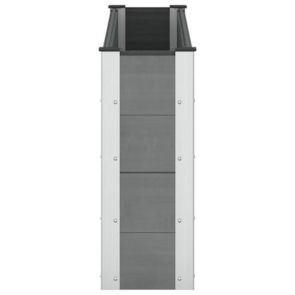 Garden Raised Bed Grey 150 x 30 x 72 cm WPC and Aluminium
