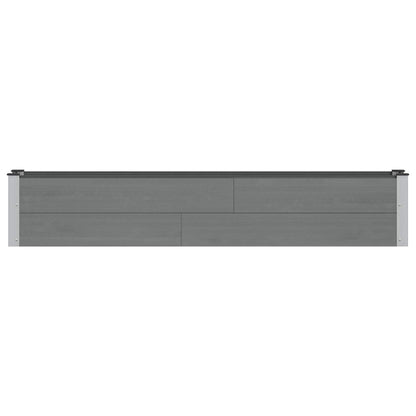 Garden Raised Bed Grey 200 x 30 x 36 cm