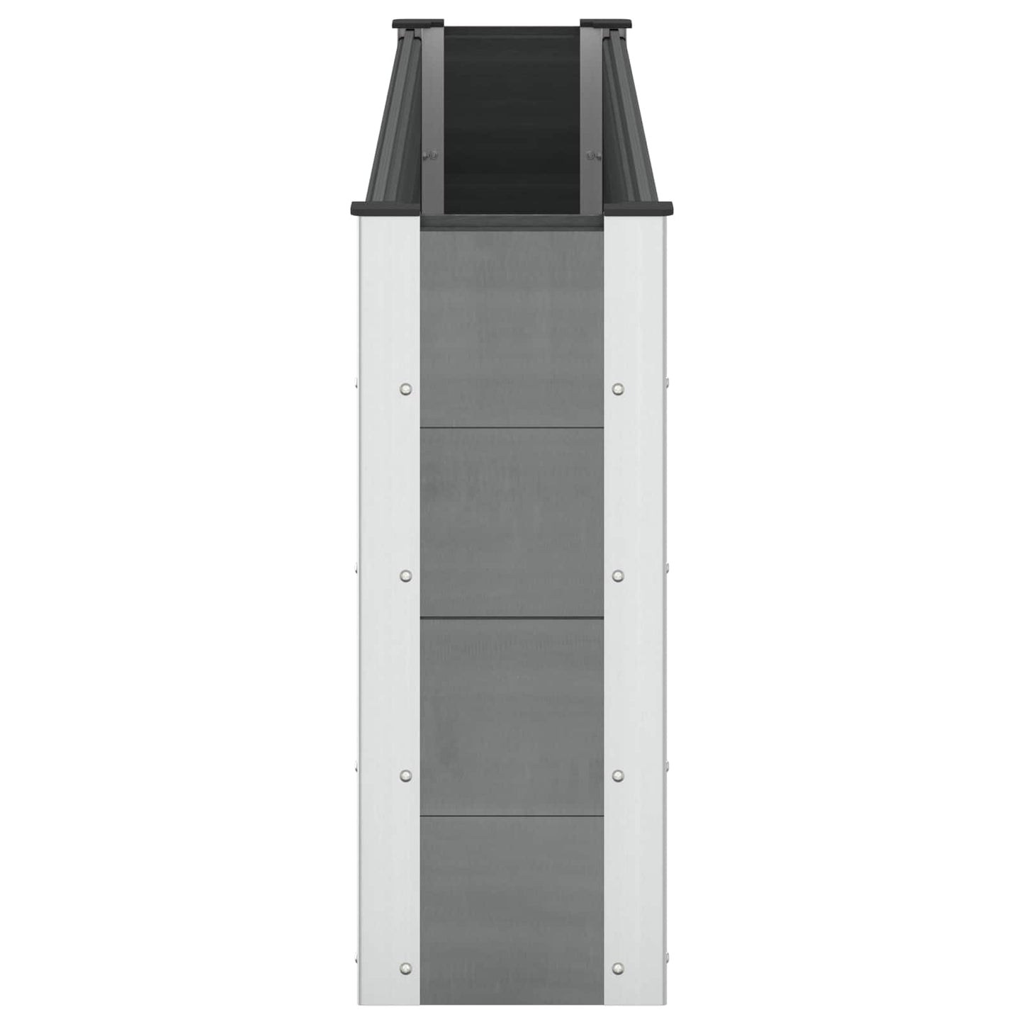 Garden Raised Bed Grey 200 x 30 x 72 cm WPC and Aluminium