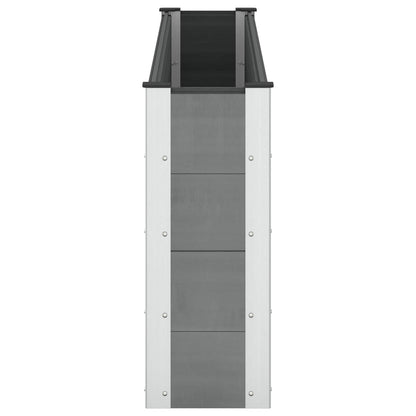 Garden Raised Bed Grey 200 x 30 x 72 cm WPC and Aluminium