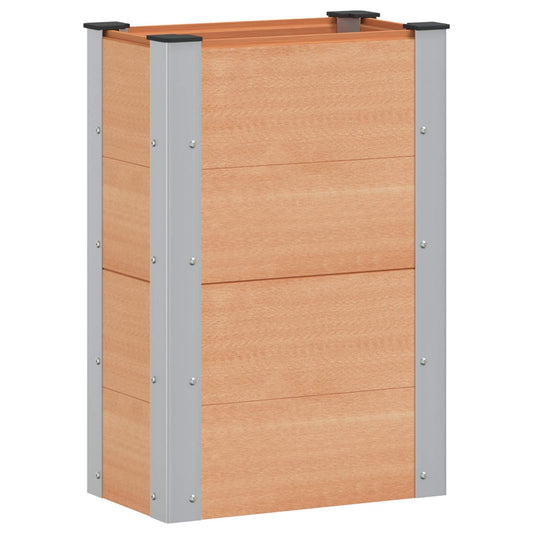 Garden Raised Bed Brown 50 x 30 x 72 cm WPC and Aluminium