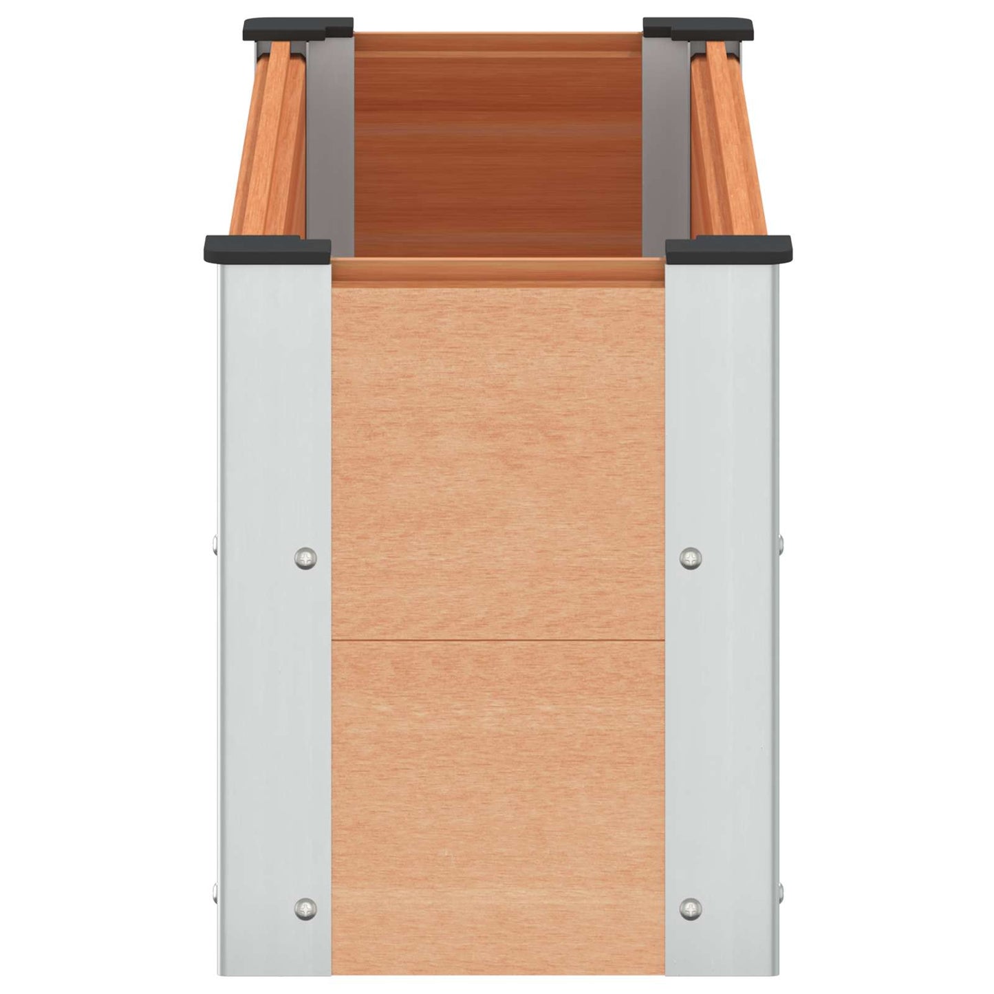 Garden Raised Bed Brown 100 x 30 x 36 cm WPC and Aluminium