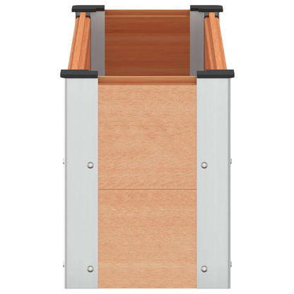 Garden Raised Bed Brown 100 x 30 x 36 cm WPC and Aluminium