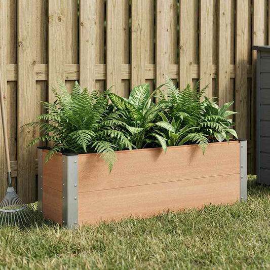 Garden Raised Bed Brown 100 x 30 x 72 cm WPC and Aluminium